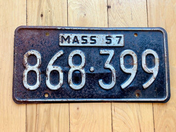 1957 Massachusetts License Plate