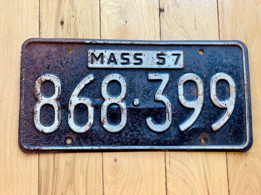 1957 Massachusetts License Plate