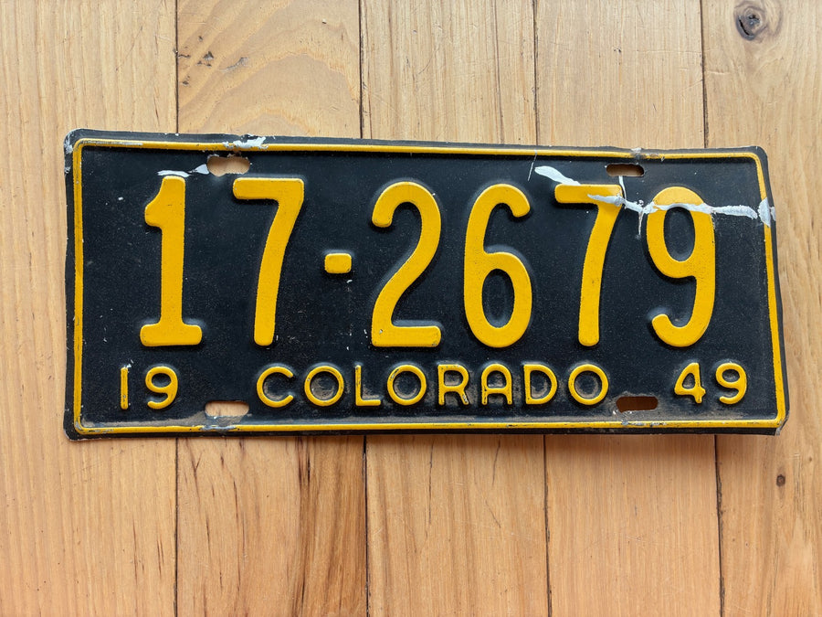 1949 Colorado License Plate
