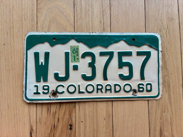 1960 1961 Colorado License Plate