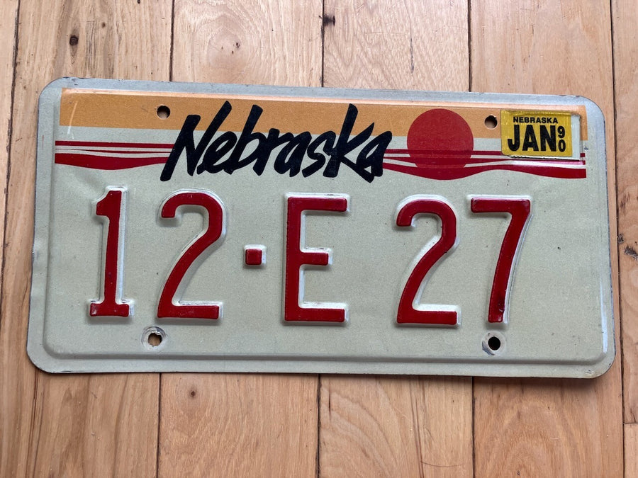 1990 Nebraska License Plate
