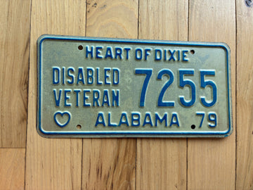 1979 Alabama Disabled Veteran License Plate