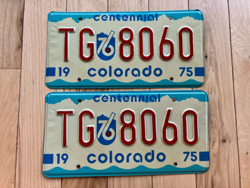 Pair of 1975 Colorado License Plates