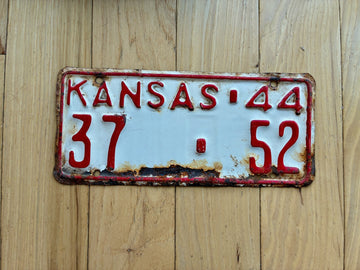 1944 Kansas License Plate