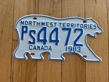 1983 Northwest Territories Public Service License Plate