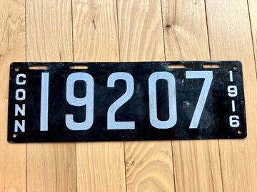 1916 Connecticut License Plate