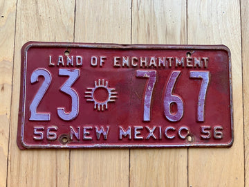 1956 New Mexico License Plate