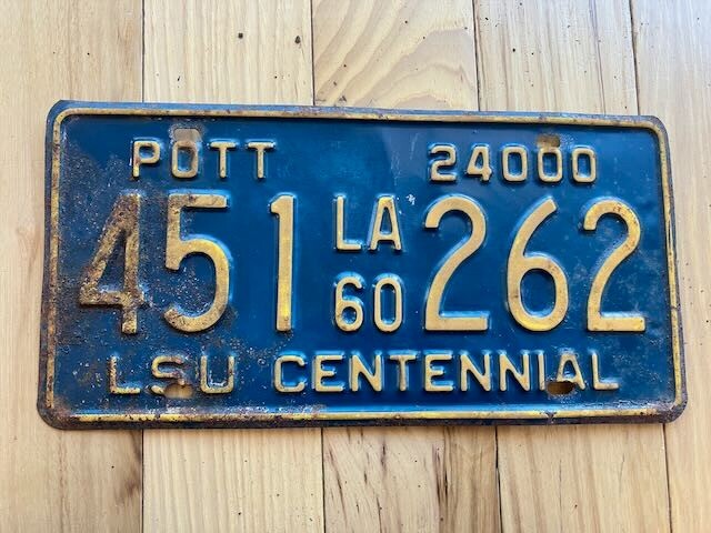 1960 Louisiana License Plate