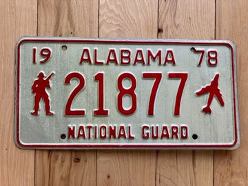 1978 Alabama National Guard License Plate