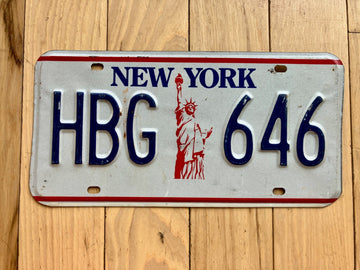 1986 Base New York Liberty License Plate