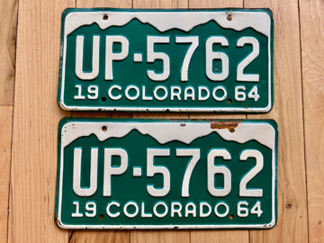 Pair of 1964 Colorado License Plates