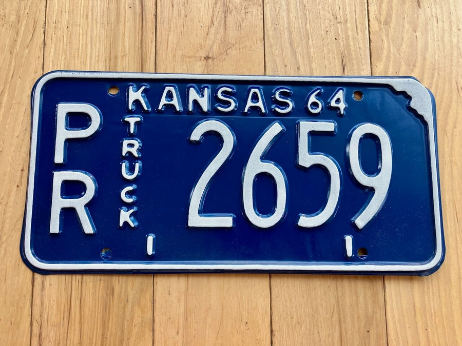 1964 Kansas Truck License Plate