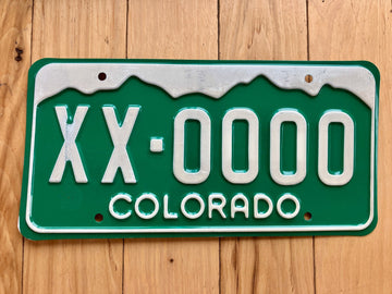 1977 Base Colorado Sample License Plate