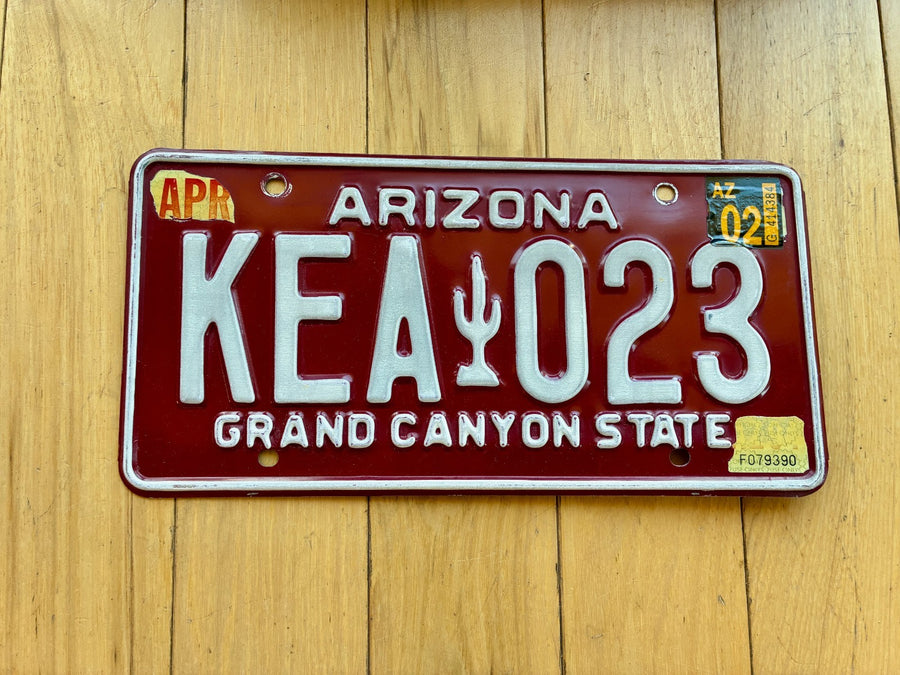 2002 Arizona License Plate