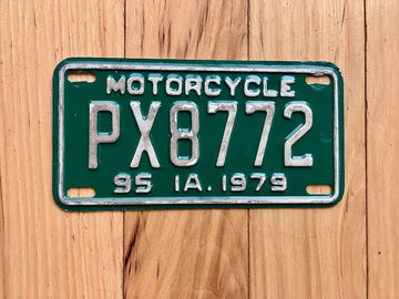 1979 Iowa Motorcycle License Plate