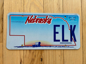 2005 Base Nebraska Vanity License Plate - ELK
