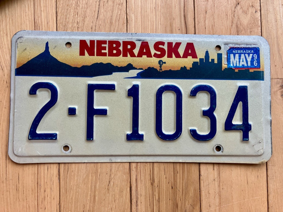 1996 Nebraska License Plate