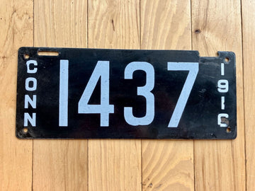 1916 Connecticut License Plate