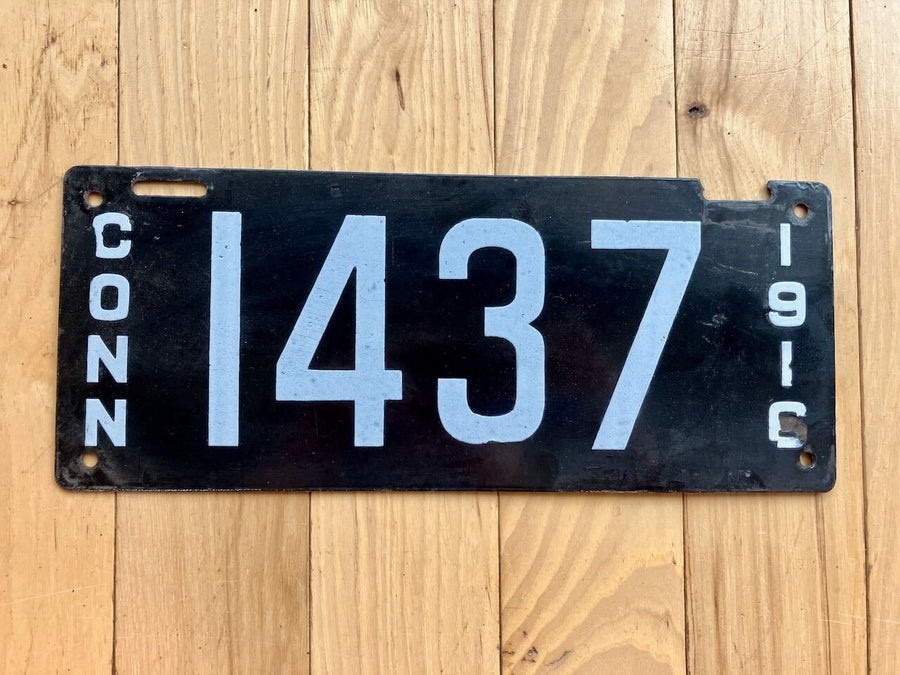 1916 Connecticut License Plate