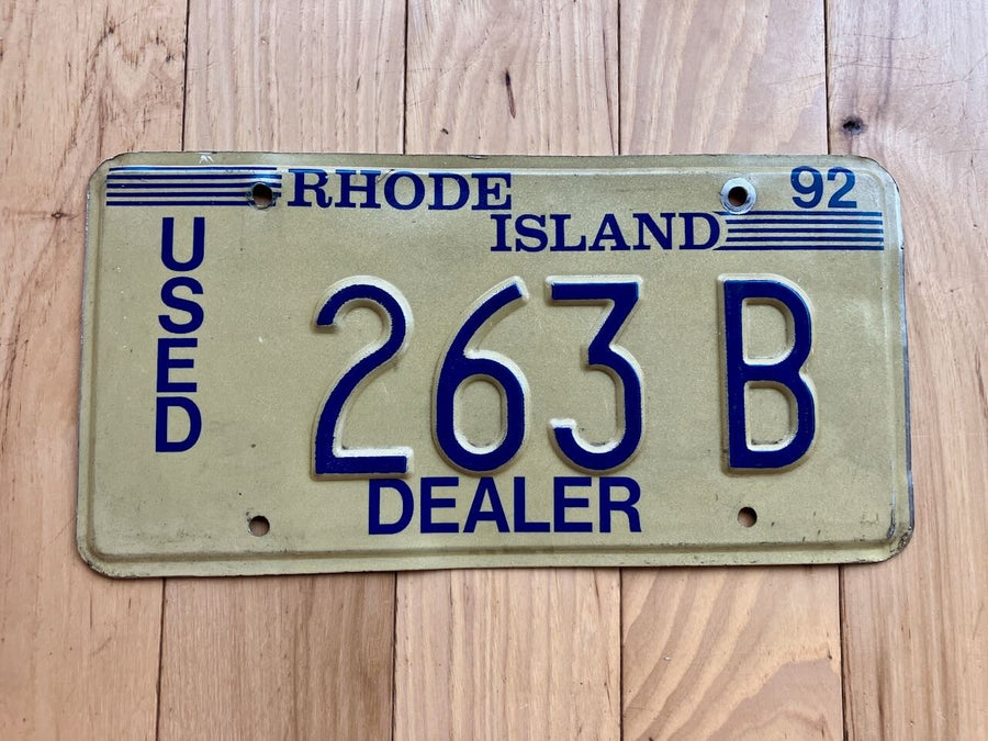 1992 Rhode Island Dealer License Plate