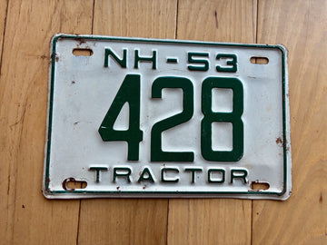 1953 New Hampshire Tractor License Plate