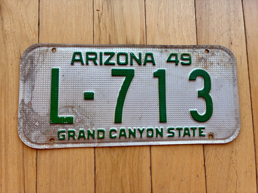 1949 Arizona Gila County Three Digit License Plate (Not MVD/YOM Eligible)