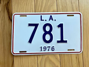 1976 L.A. Booster License Plate