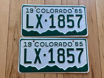 Pair of 1965 Colorado License Plates