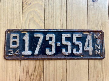 1934 Minnesota License Plate
