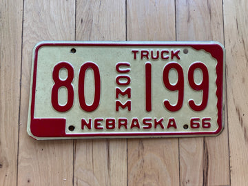 1966 Nebraska Commercial Truck License Plate