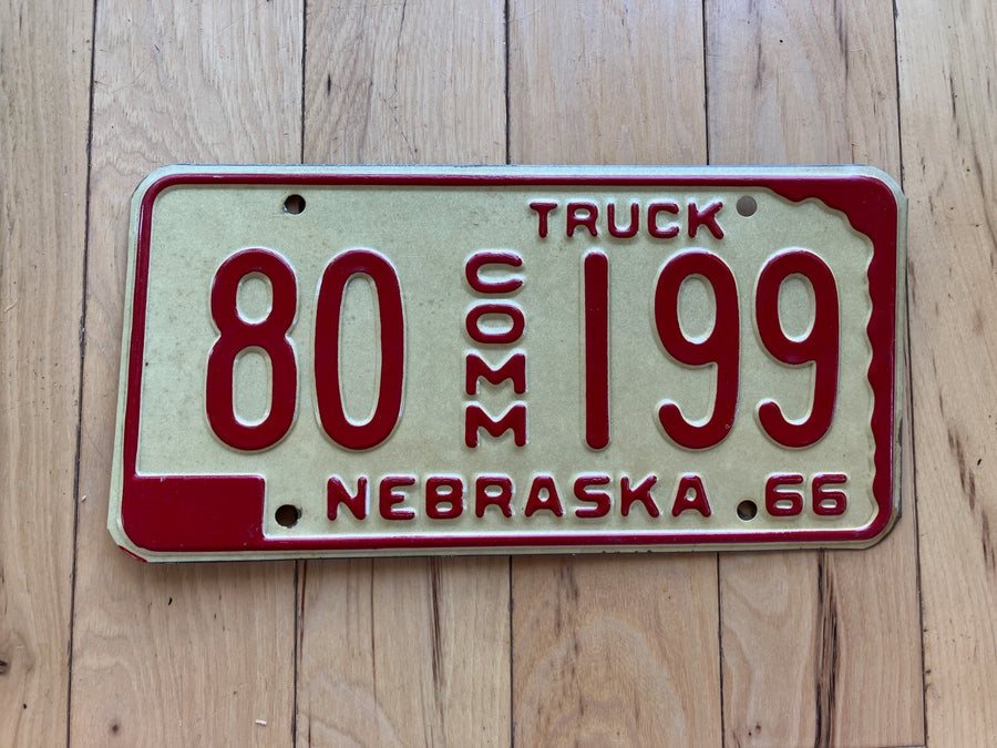 1966 Nebraska Commercial Truck License Plate