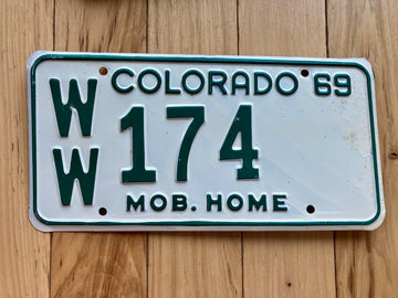 1969 Colorado Mobile Home license plate