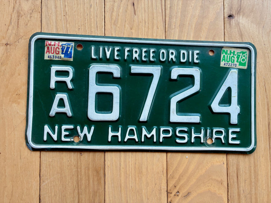 1977 1978 New Hampshire License Plate