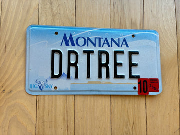 2001 Montana Vanity License Plate - DR Tree