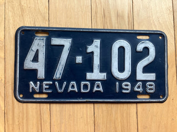 1948 Nevada License Plate