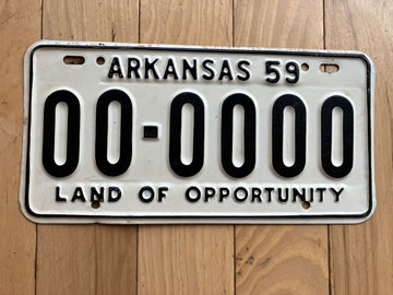 1959 Arkansas Sample License Plate