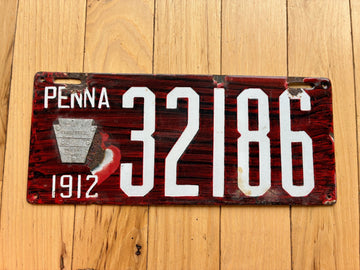 1912 Pennsylvania License Plate
