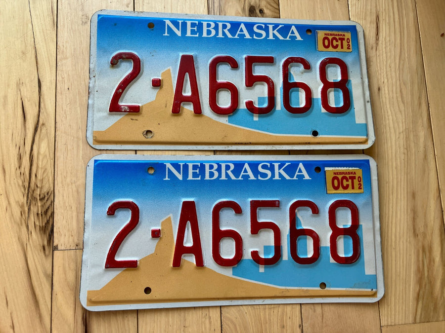 Pair of 2002 Nebraska License Plates