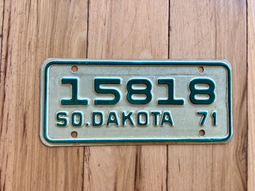 1971 South Dakota Motorcycle License Plate