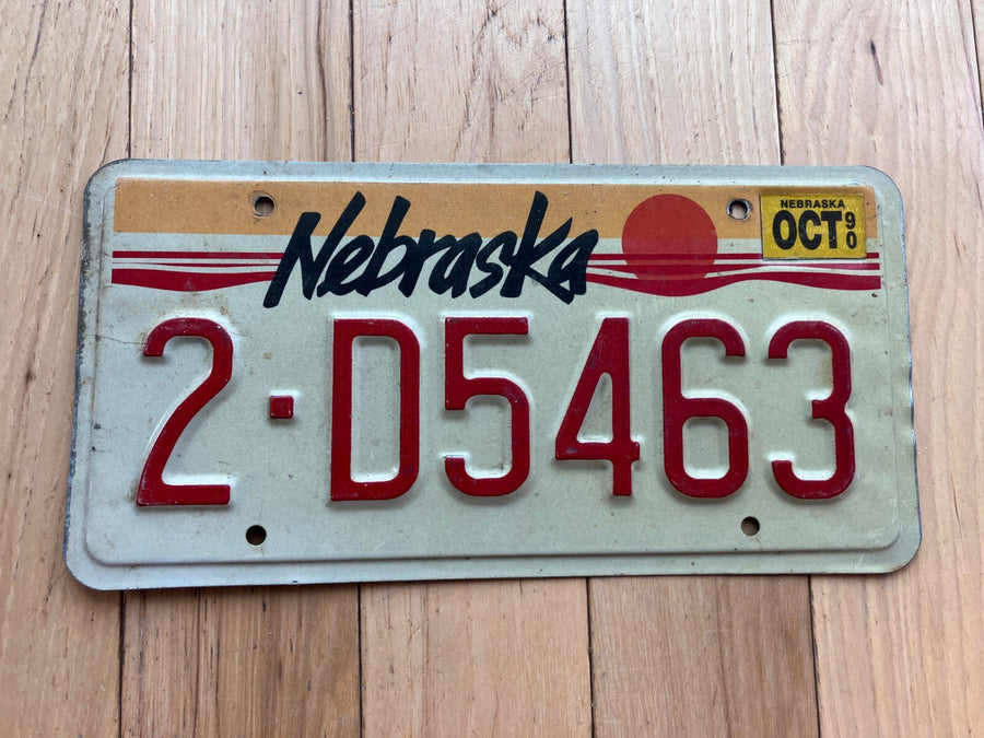 1990 Nebraska License Plate