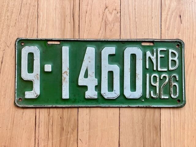 1926 Nebraska License Plate