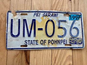 1996 State of Pohnpei License Plate