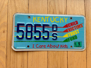 2015 Kentucky I Care About Kids Child Victims Trust Fund License Plate