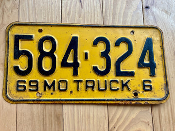 1969 Missouri Truck License Plate