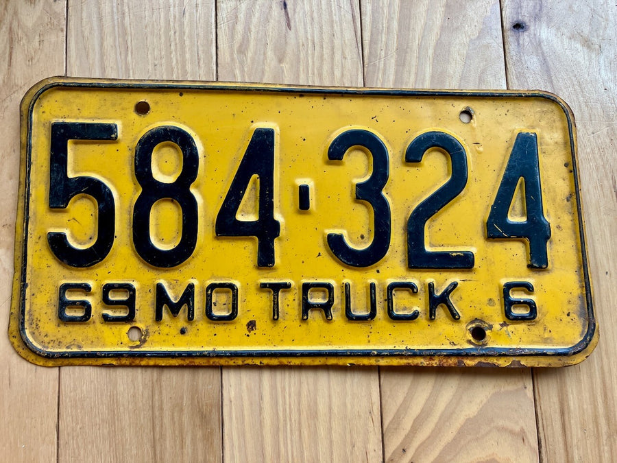 1969 Missouri Truck License Plate