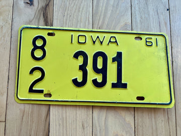 1961 Iowa License Plate