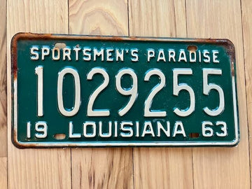 1963 Louisiana License Plate