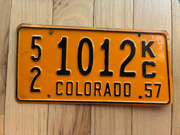 1957 Colorado License Plate