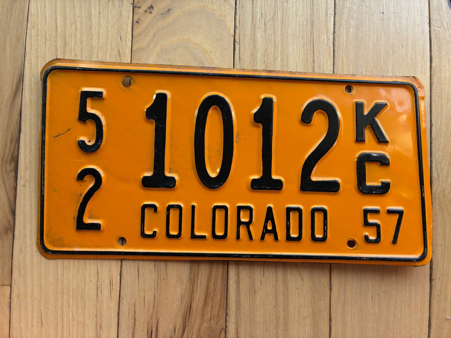 1957 Colorado License Plate