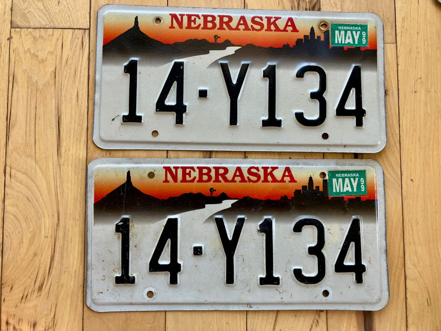 Pair of 1999 Nebraska License Plates